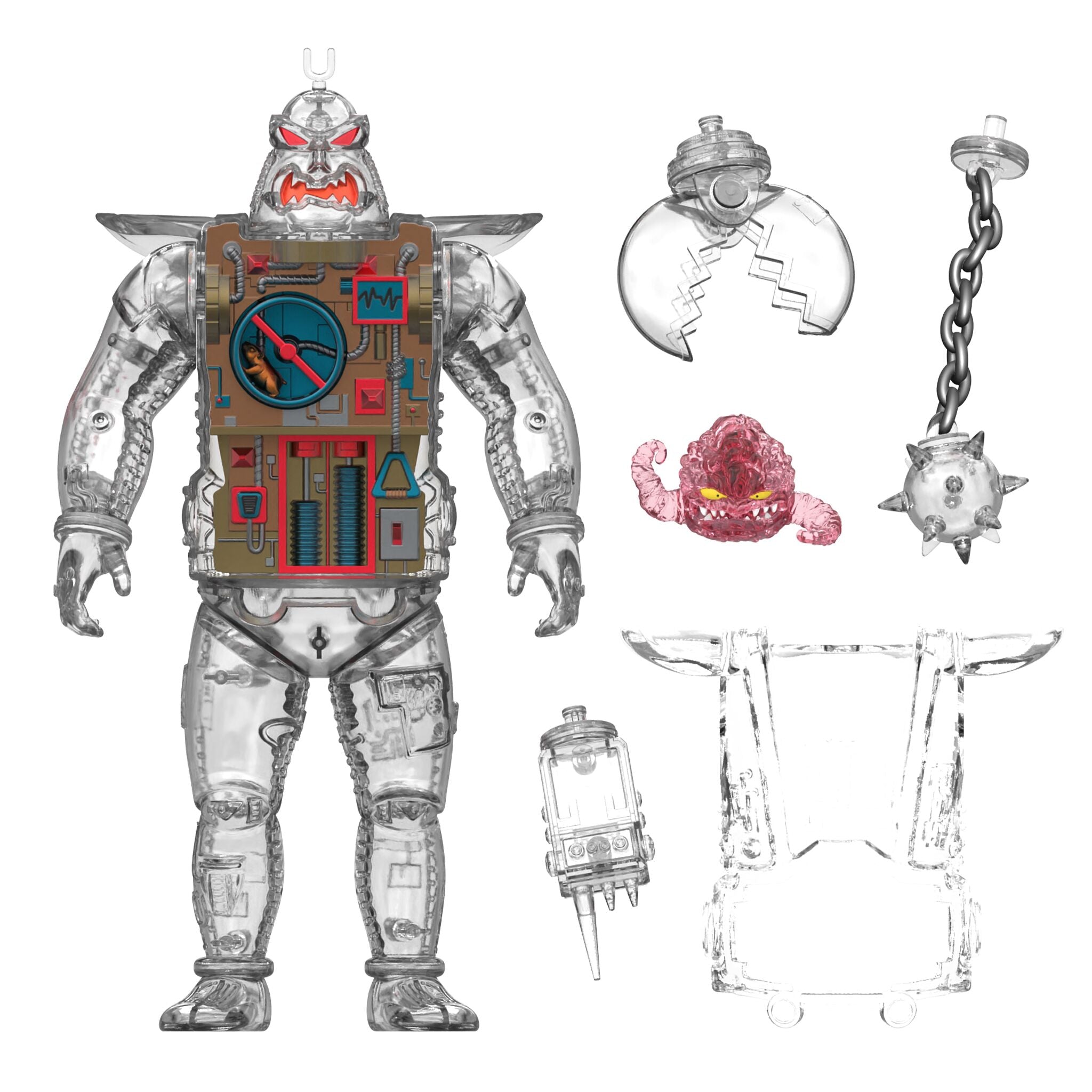 Super7 TMNT Krang Android figurină transparentă 28 cm