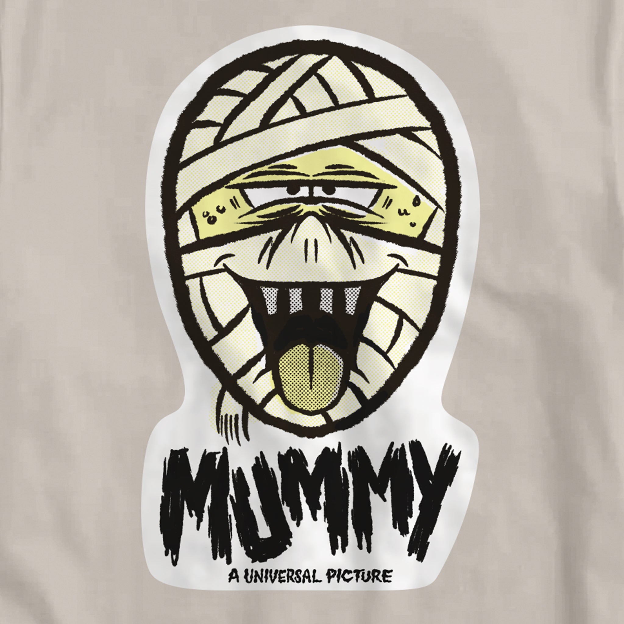 Super7 FreakyFaces Mummy tricou bej bumbac