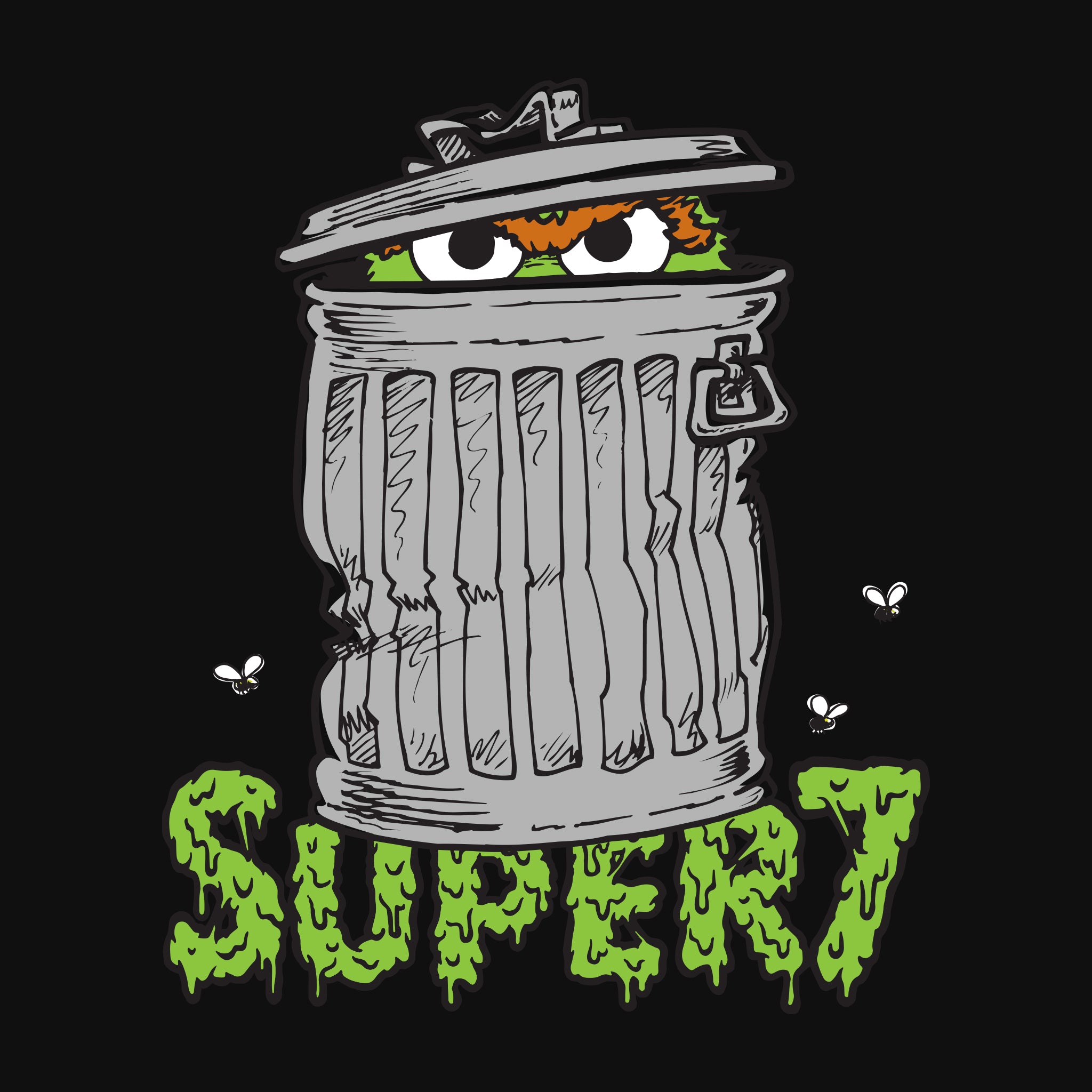 Super7 Sesame Street Oscar The Grouch bluza neagra