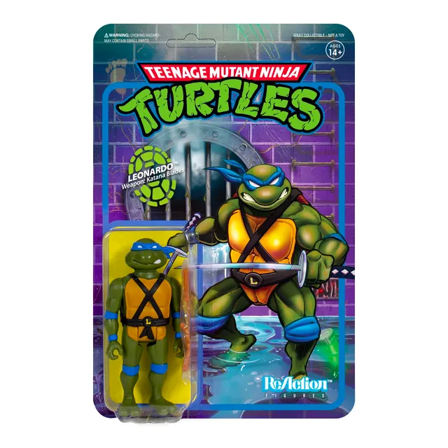 Super7 TMNT ReAction Leonardo figurina 3.75 inch