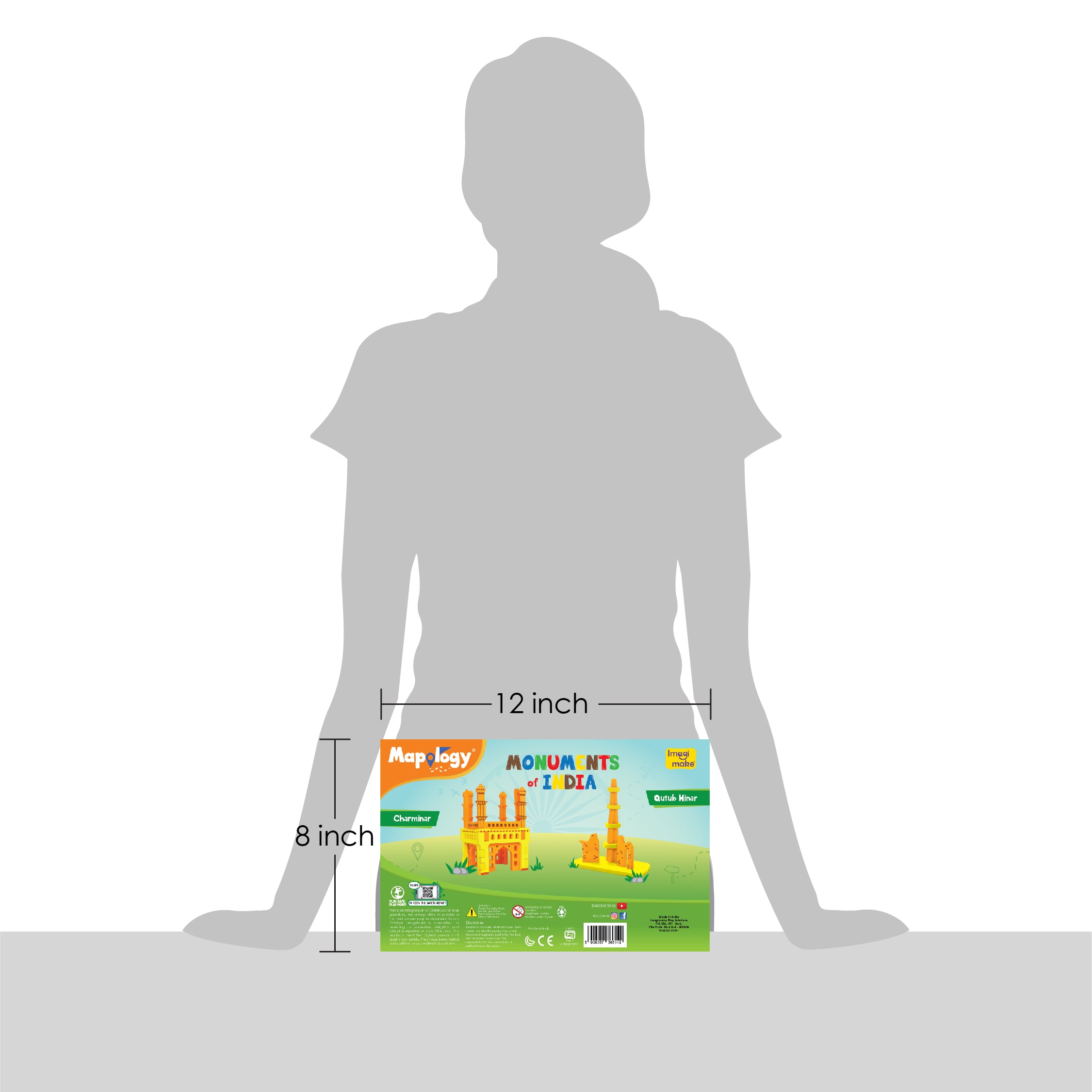 Imagimake Mapology Charminar Qutab Minar puzzle 3D 2 monumente