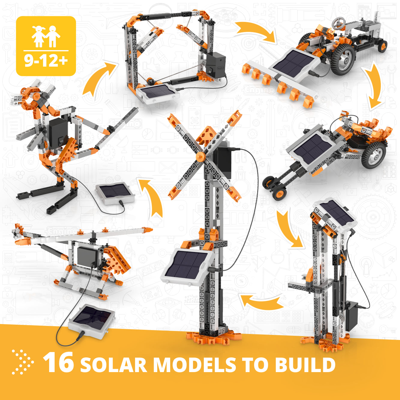 Engino STEM Solar Power E95.1 set construcție 16 modele