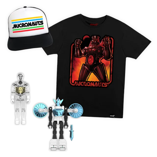 Super7 Micronauts ReAction+ Bundle Time Traveler Acroyear set