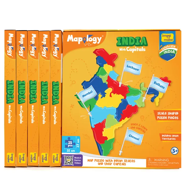 Imagimake Mapology India Capitals set puzzle harta 6 bucati