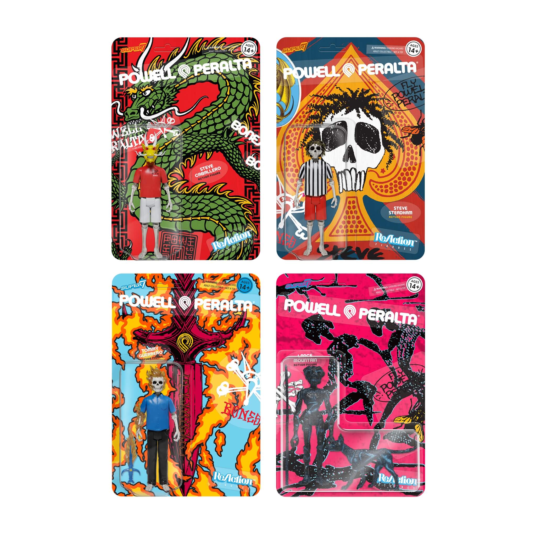 Super7 Powell-Peralta ReAction Wave 1 display 12 figurine