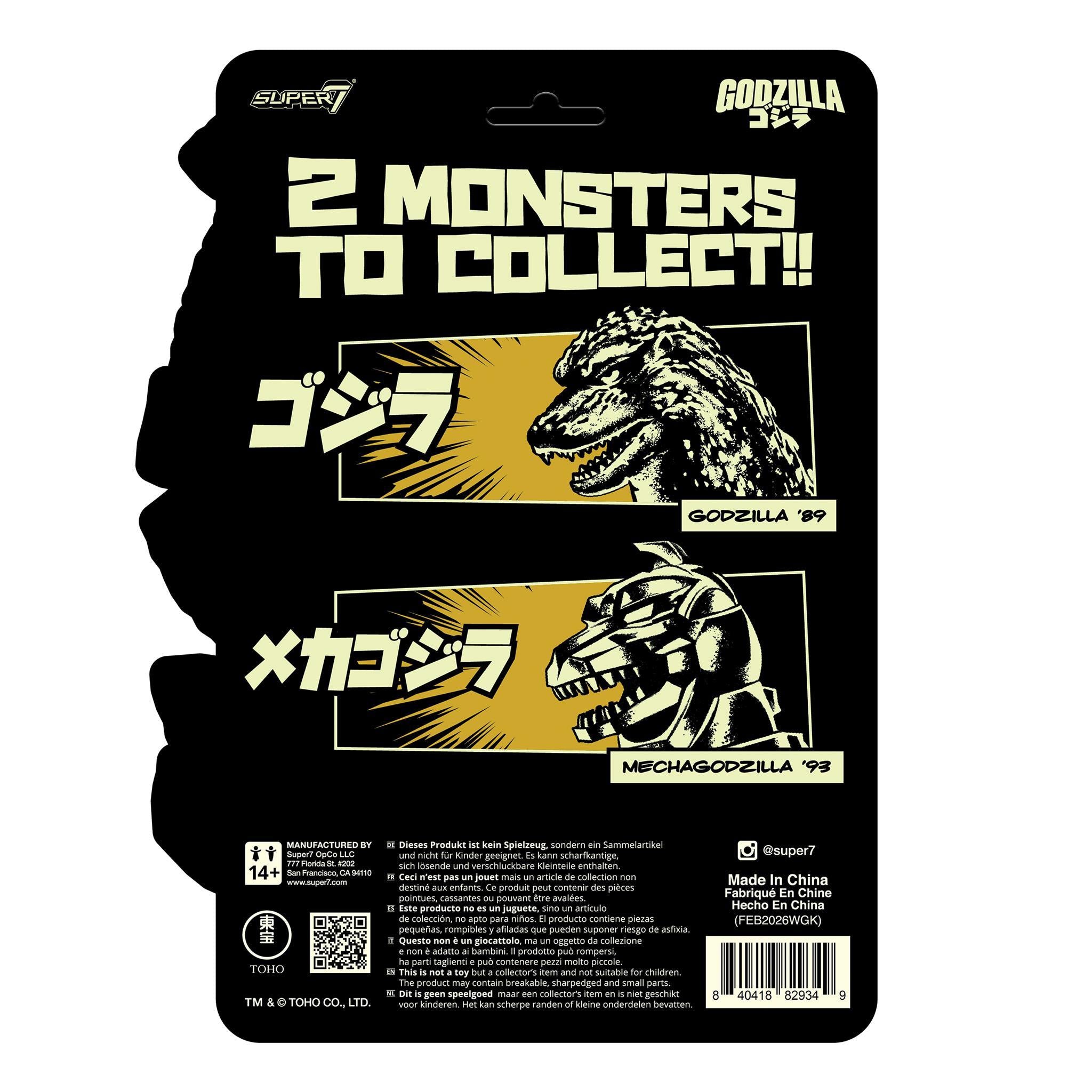 Super7 Toho ReAction Godzilla 89 figurină fosforescentă