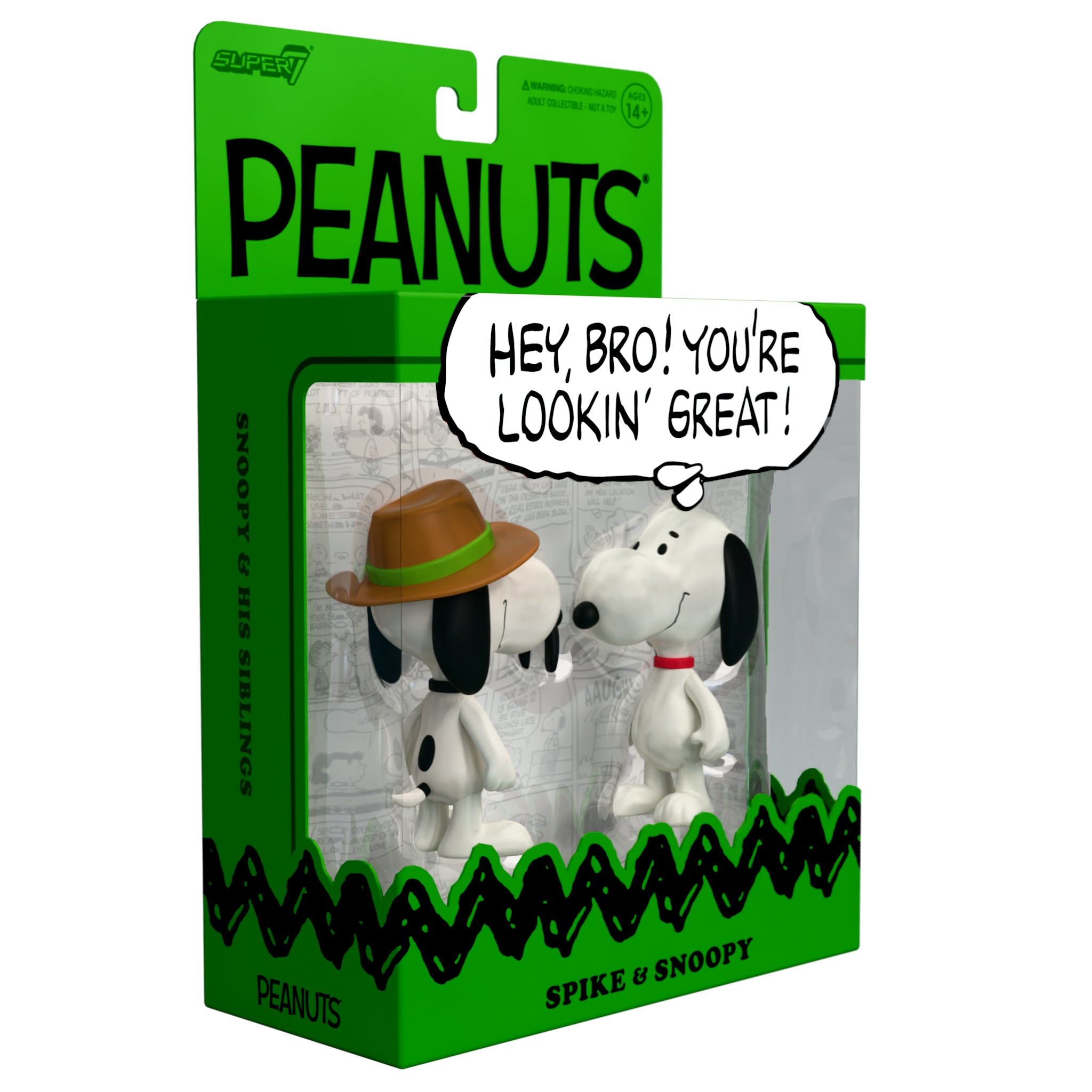 Super7 ReAction Snoopy & Spike figurine set 2 bucati