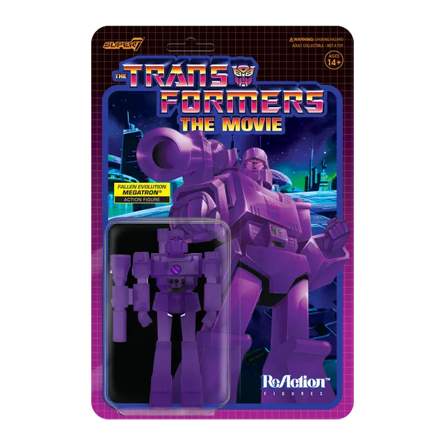Super7 Transformers ReAction Wave 1 Megatron figurina violet