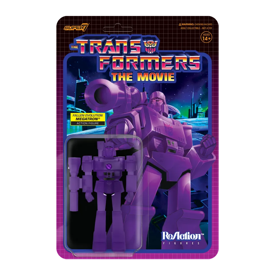 Super7 Transformers ReAction Wave 1 Megatron figurina violet
