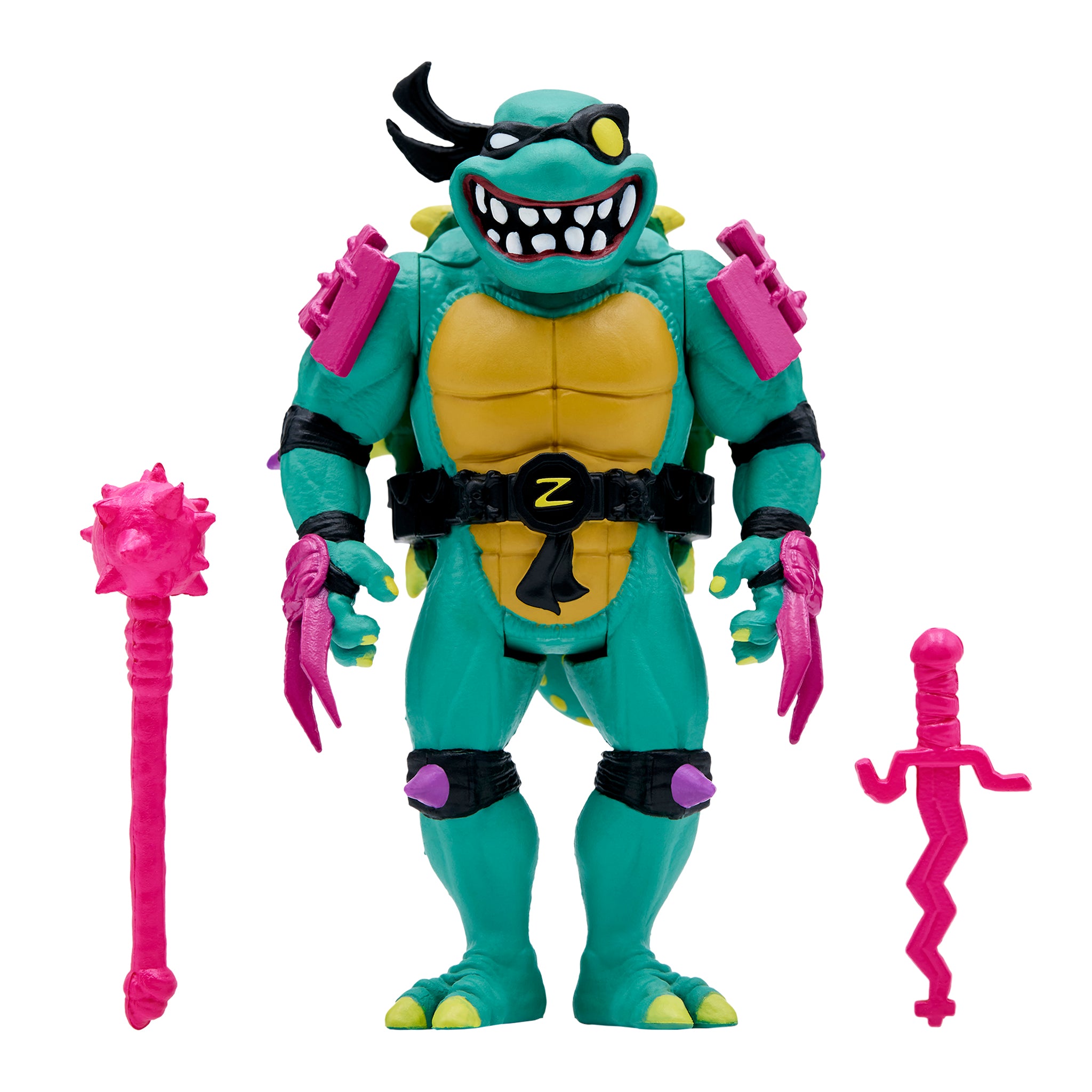 Super7 TMNT ReAction Slash figurina 9,5 cm cu buzdugan