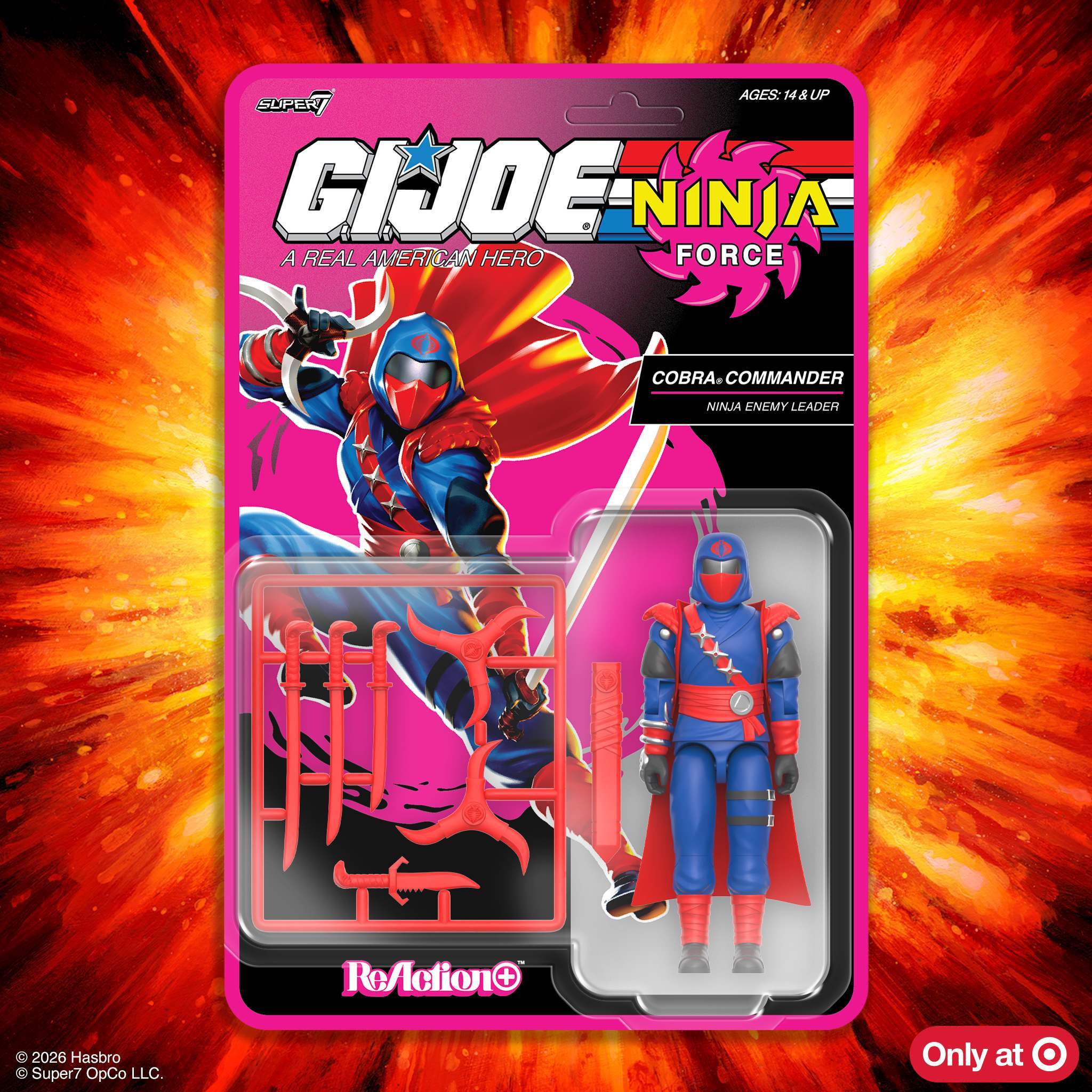 Super7 G.I. Joe ReAction+ Cobra Commander Ninja Force figurină 12 puncte