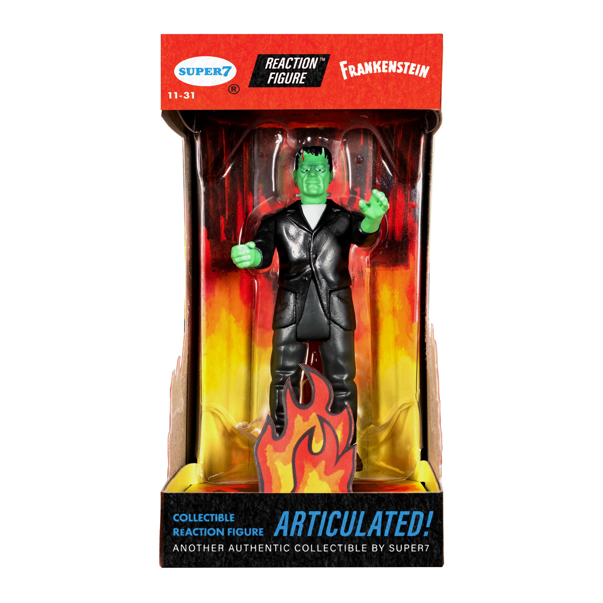 Super7 ReAction Frankenstein Fire Box figurina horror