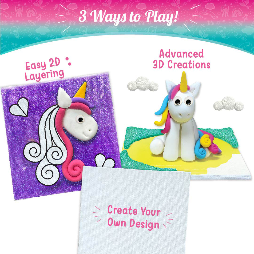 Imagimake Clay Murals Unicorn set creativ lut 5 planse 5+ ani