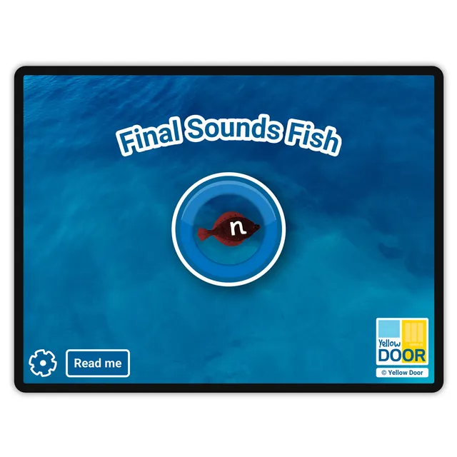 Yellow Door Final Sounds Fish aplicatie fonetica sunete finale CVC
