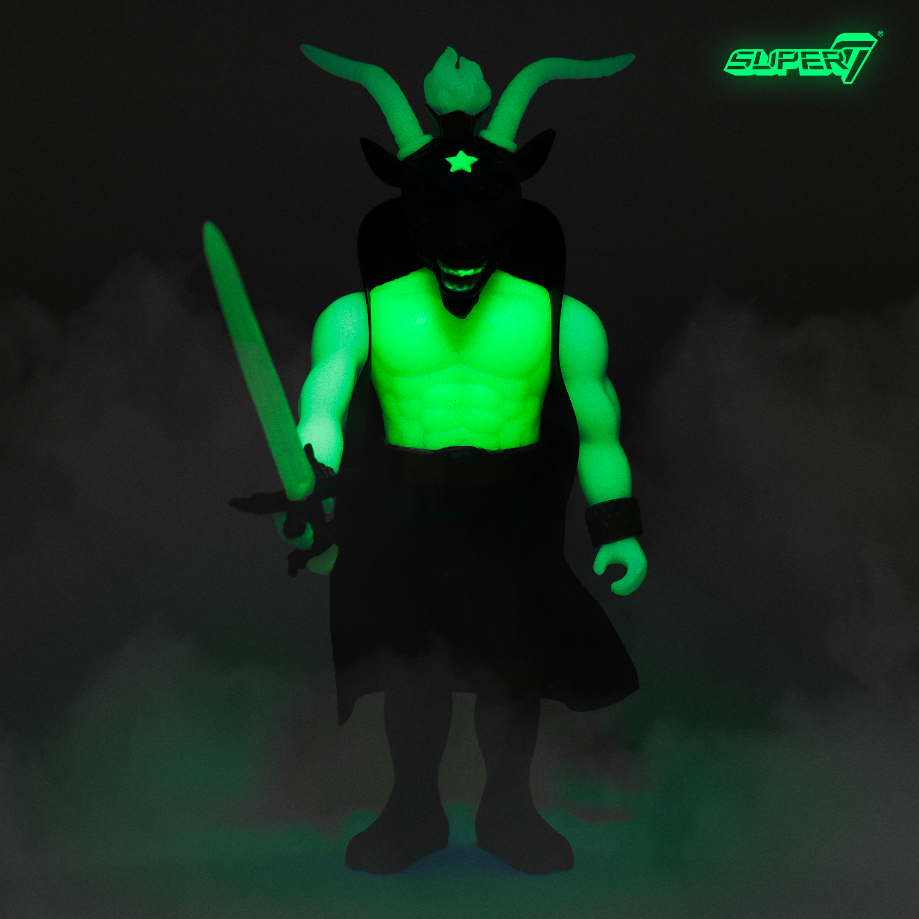 Super7 ReAction Slayer Minotaur figurina fosforescenta