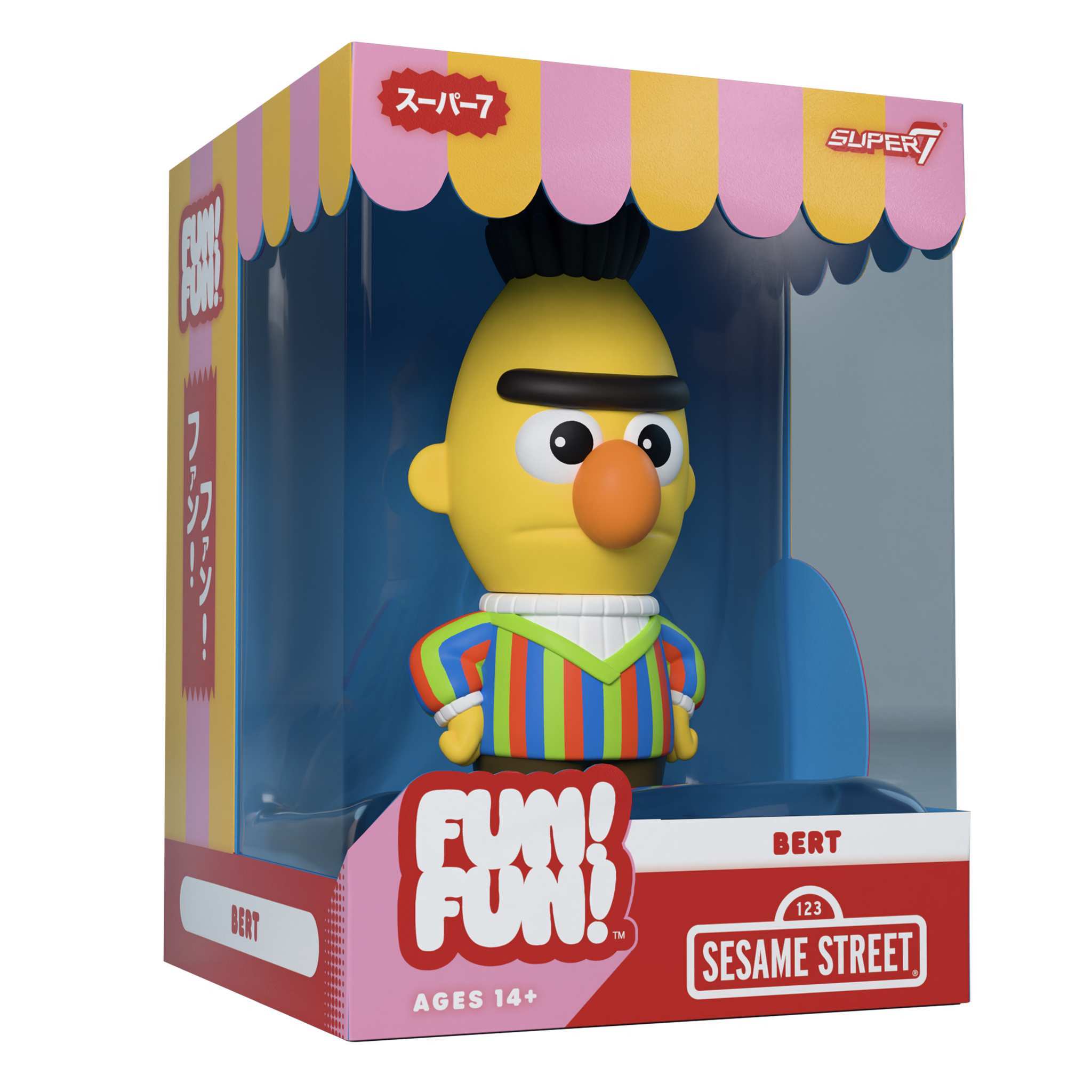Super7 Sesame Street Fun Bert figurina vinil 5 inch moale