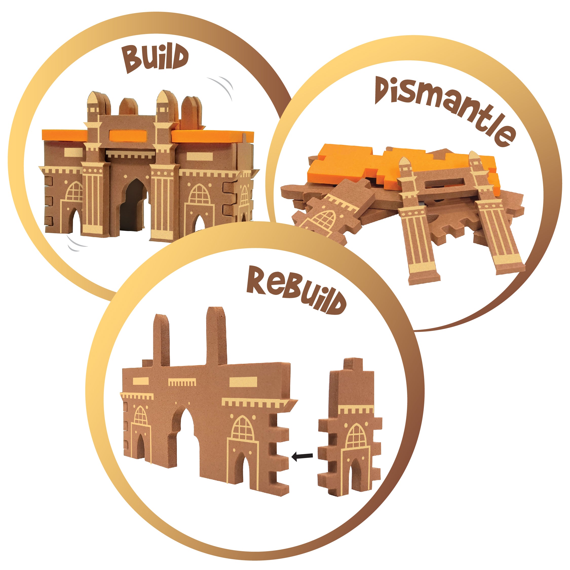 Imagimake Mapology Red Fort puzzle 3D 2 monumente