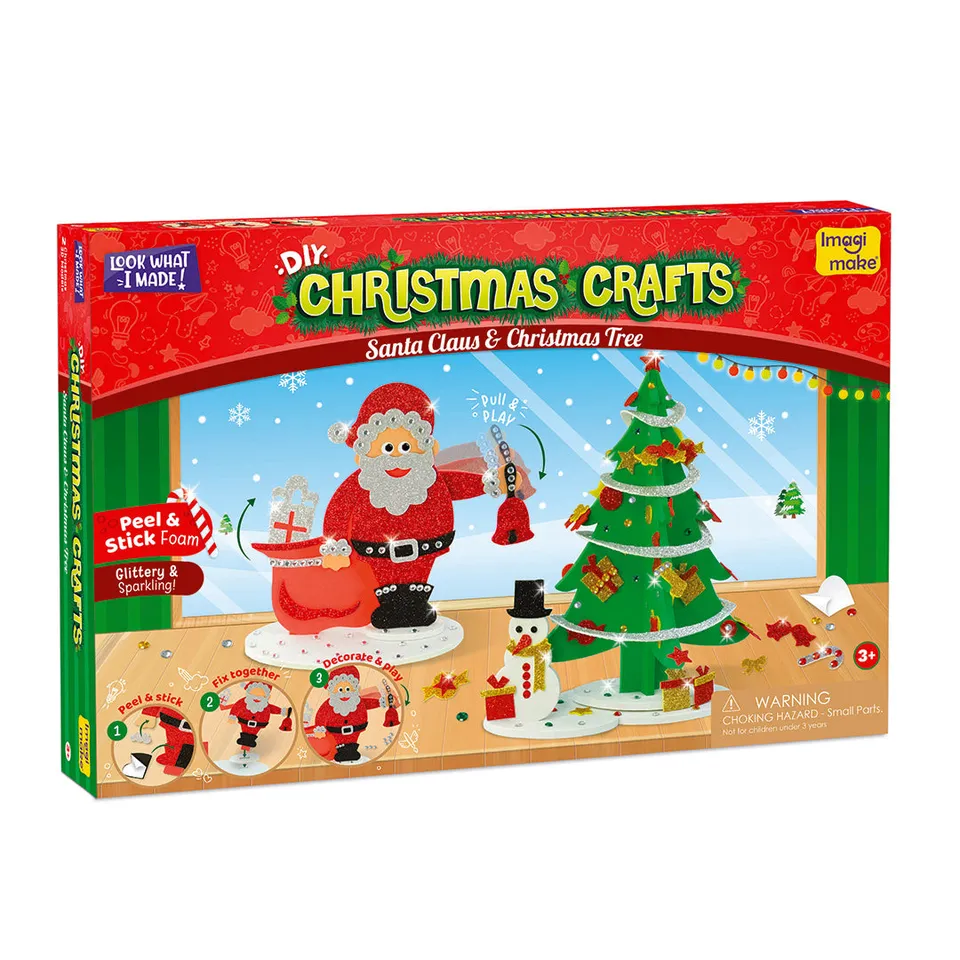 Imagimake Christmas Craft Kit set creatie Craciun 3 personaje 3+ ani