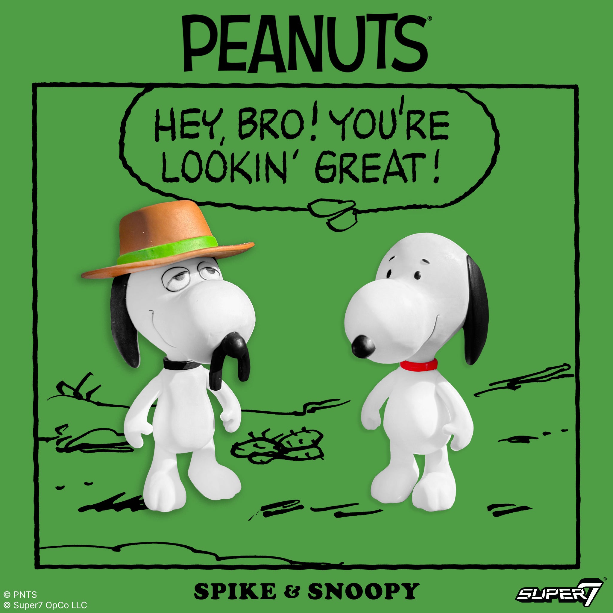Super7 ReAction Snoopy & Spike figurine set 2 bucati