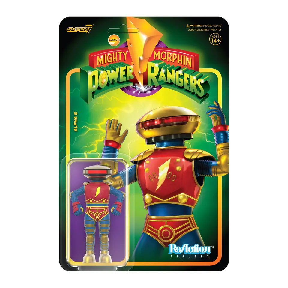 Super7 ReAction Alpha 5 Wave 4 figurină Power Rangers