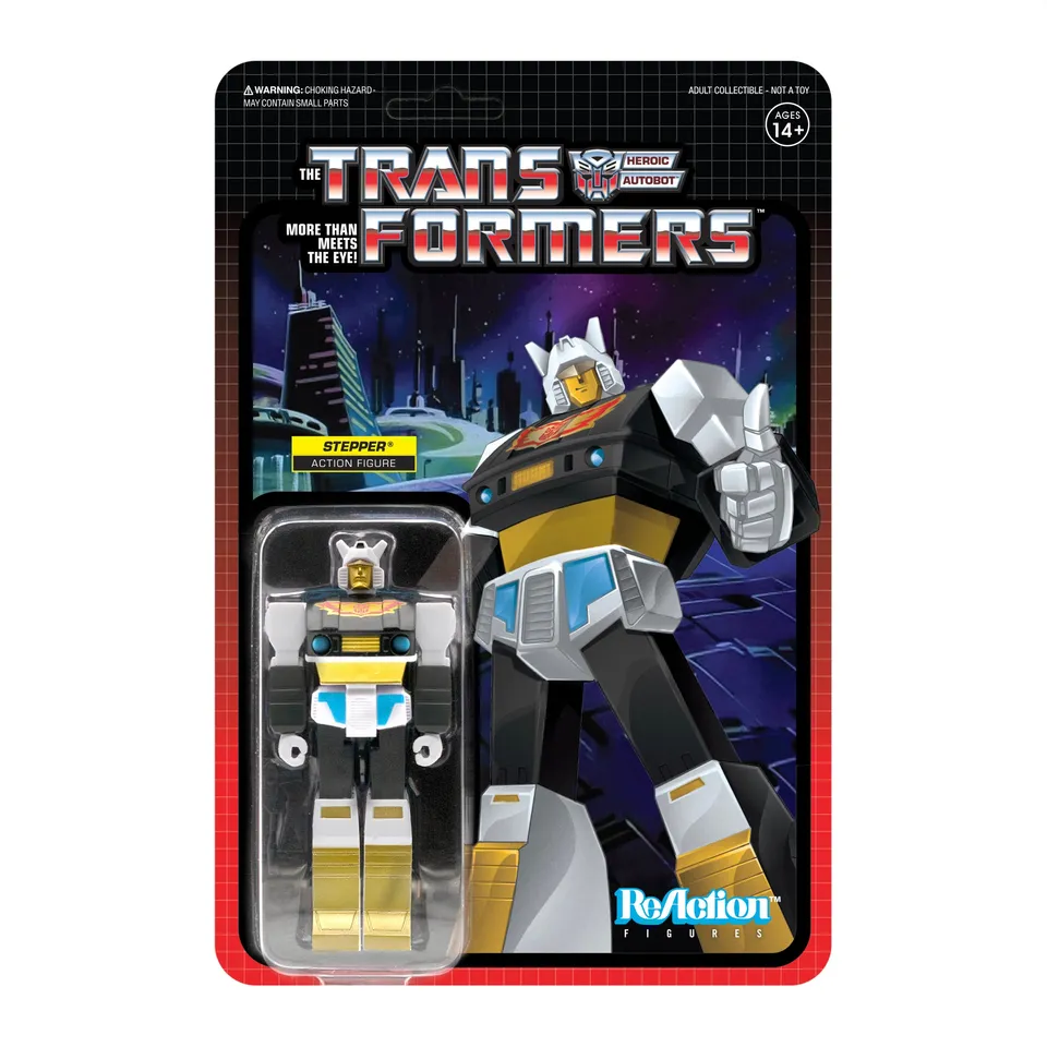 Super7 Transformers Stepper figurina 9,5 cm negru auriu pusca