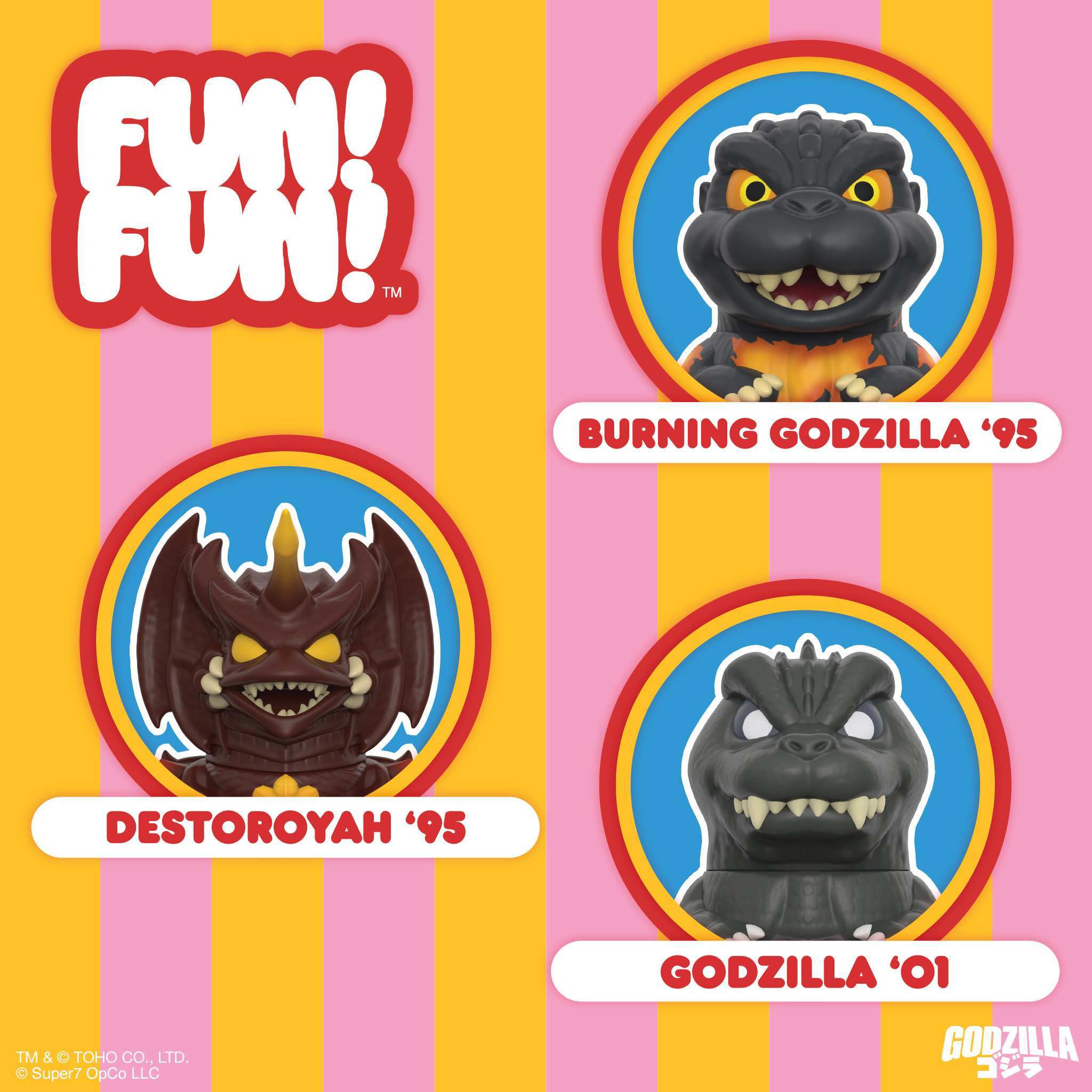 Super7 Toho FUN FUN Wave 02 figurine set 3 kaiju