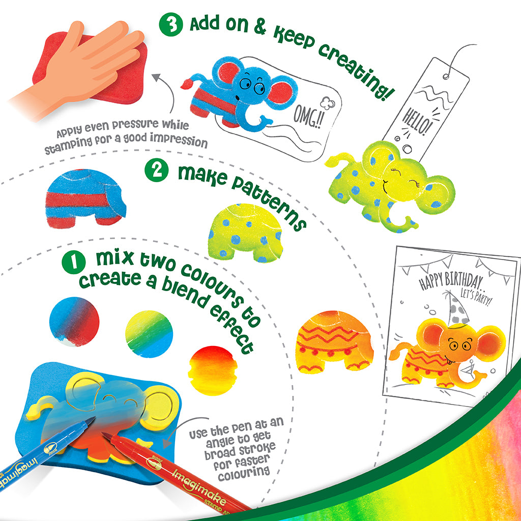 Imagimake Stamp Art Jungle set stampile 6 stampile 3+ ani