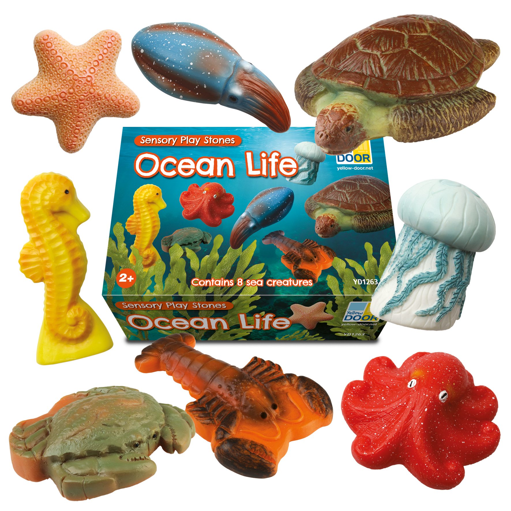 Yellow Door Ocean Life pietre senzoriale 8 animale marine