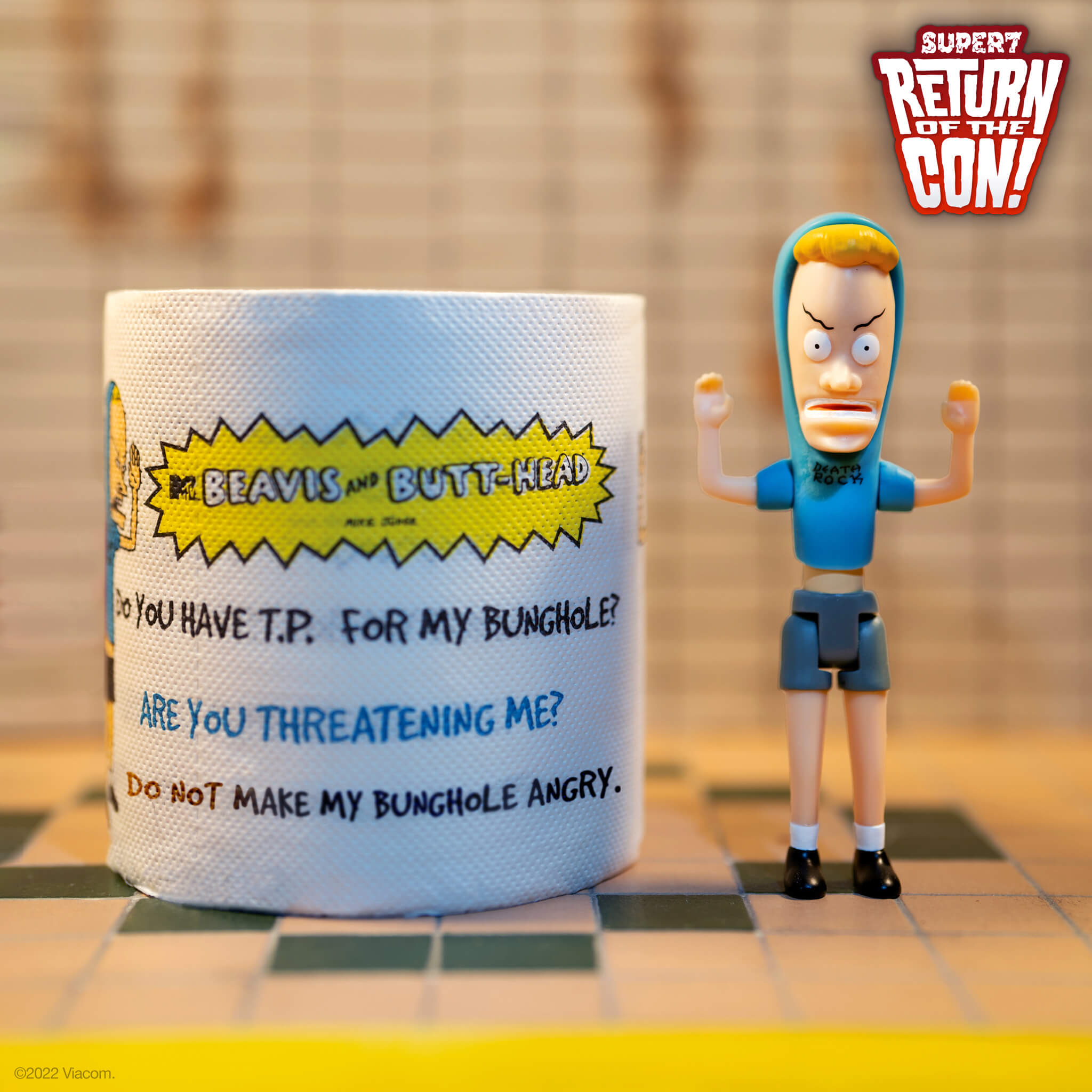 Super7 Beavis ReAction figurina Cornholio set cu hartie 9cm