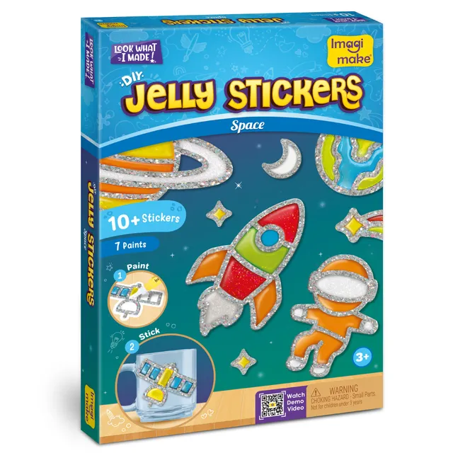 Imagimake Jelly Sticker Space set stickere 10 sabloane 3 ani+
