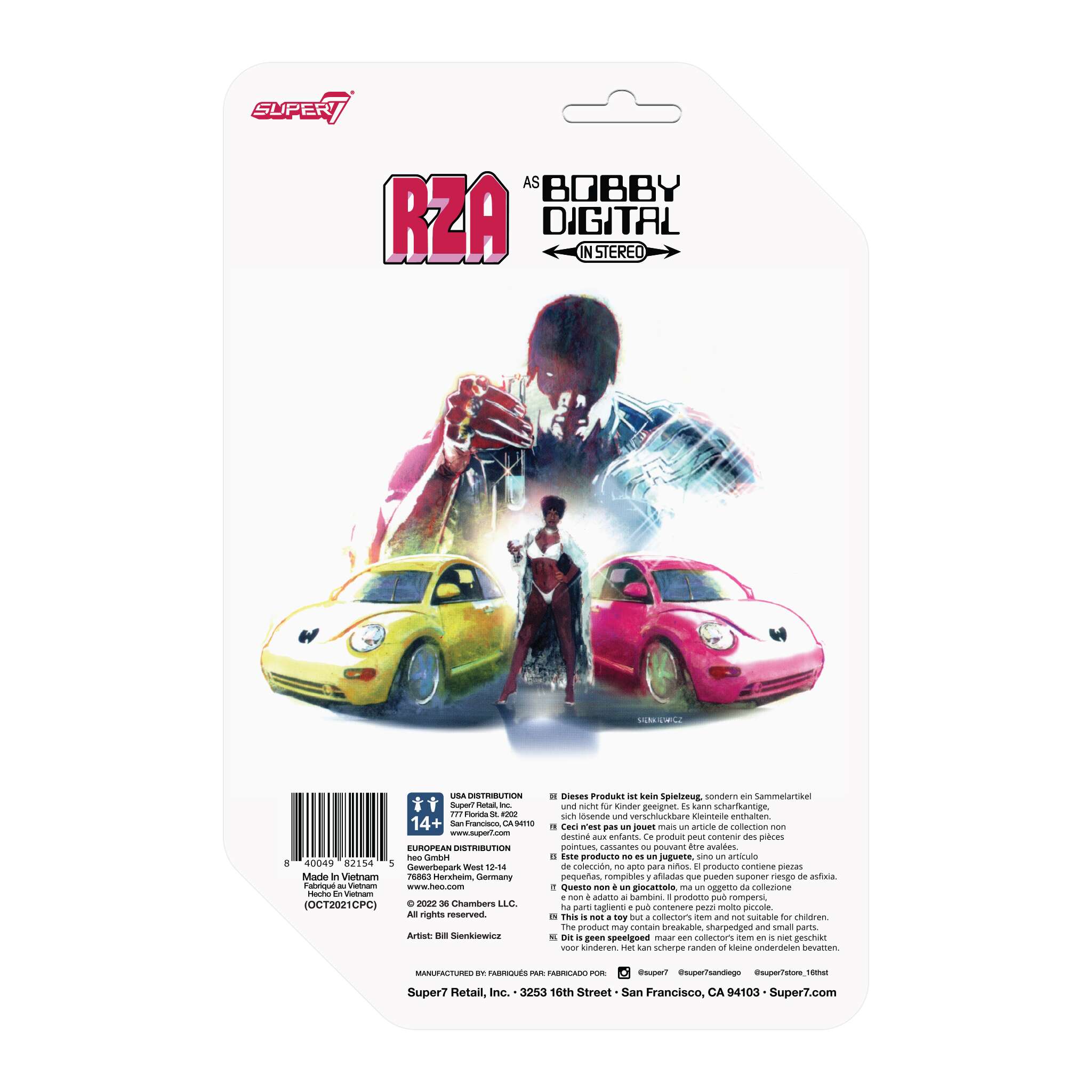 Super7 ReAction RZA Bobby Digital figurina 9,5 cm articulata