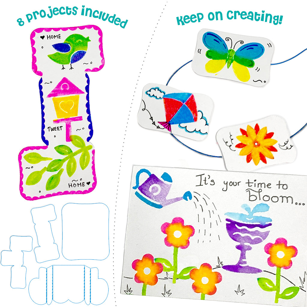 Imagimake Stamp Art Garden set stampile gradina animale