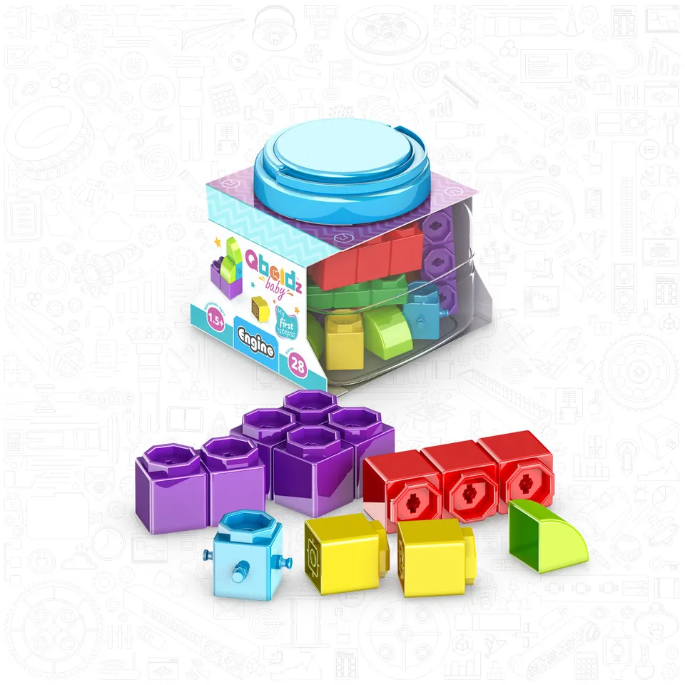 Engino Qboidz My First Steps set constructie tub mic 1,5 ani+
