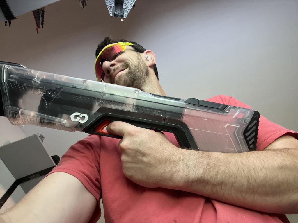 SpyraGO pistol apa compact albastru ploaie usoara