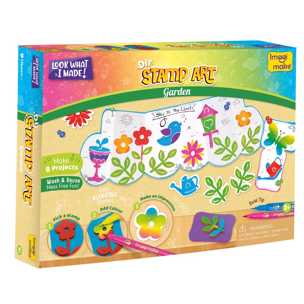 Imagimake Stamp Art Garden set stampile gradina animale
