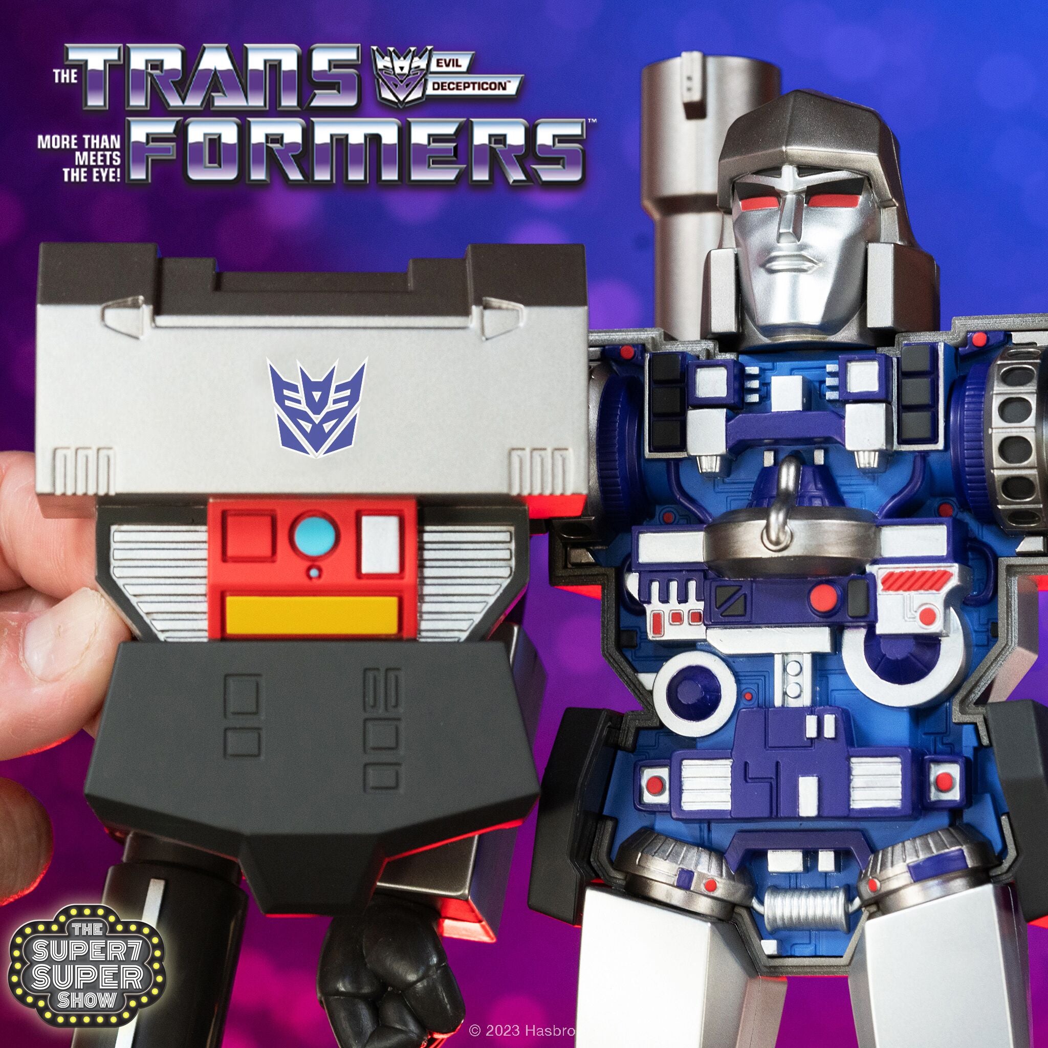 Super7 Super Cyborg Goodbye Megatron figura 30 cm SDCC