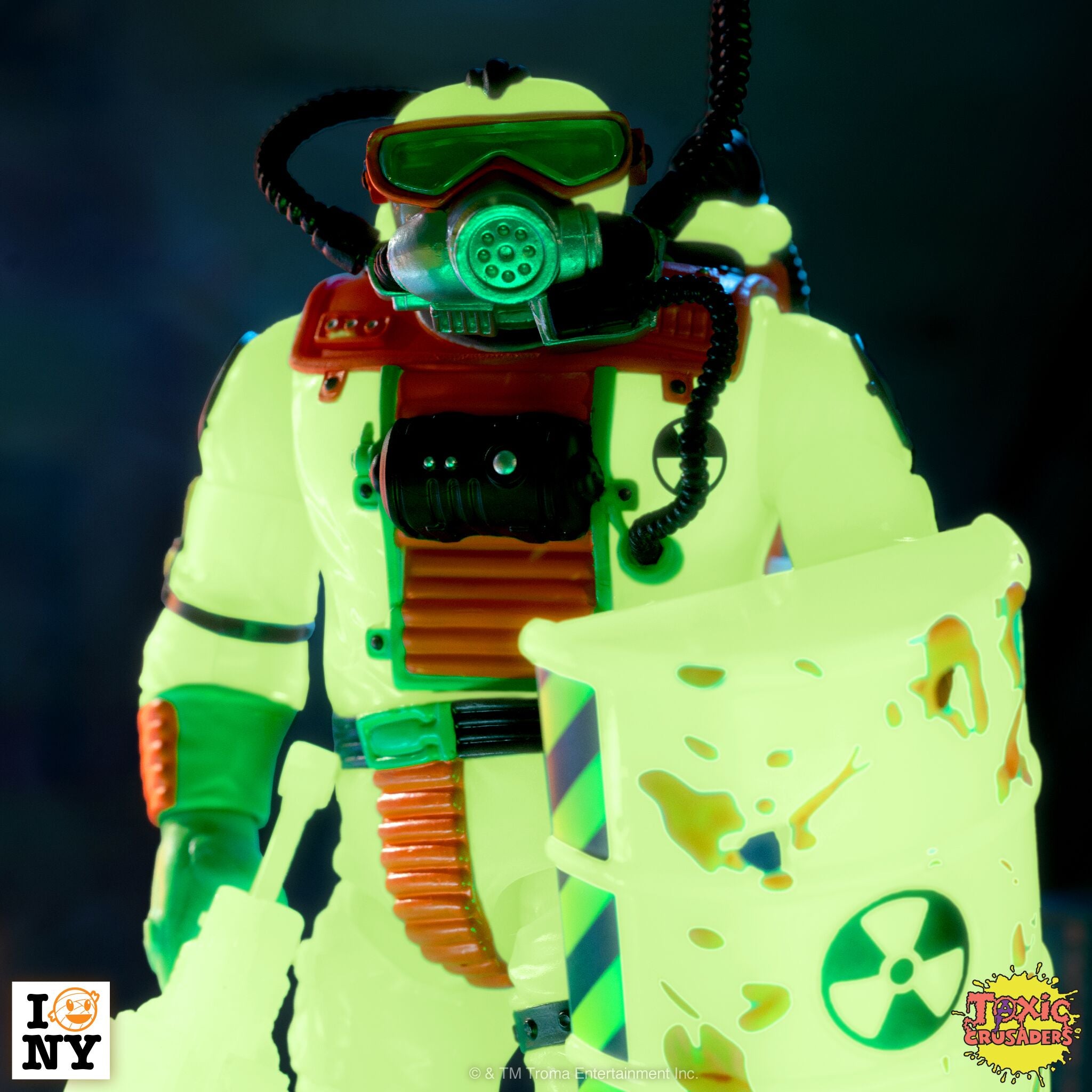 Super7 Toxic Crusaders Radiation Ranger figurina fosforescenta