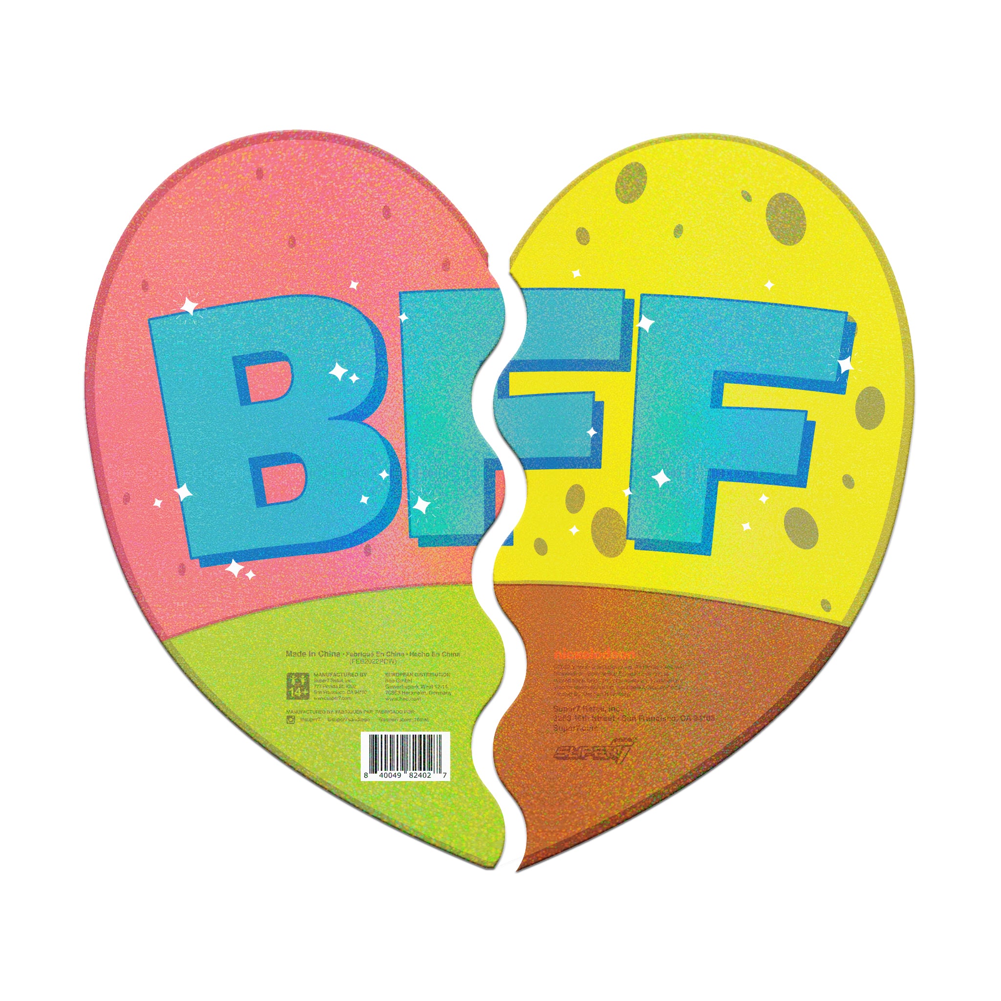Super7 SpongeBob Patrick BFF set 2 figurine glitter