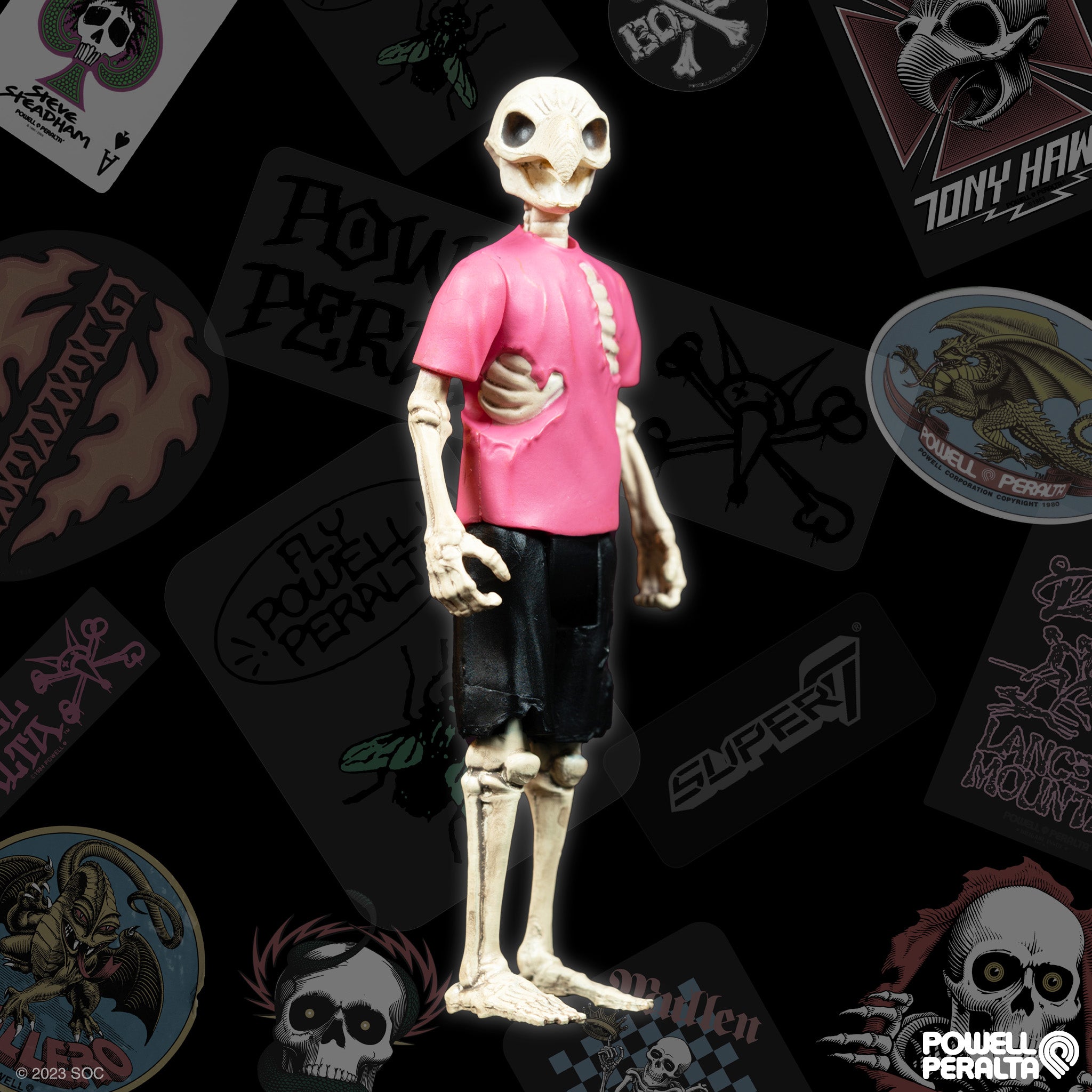 Super7 ReAction Powell-Peralta Tony Hawk Wave 2 figurina schelet