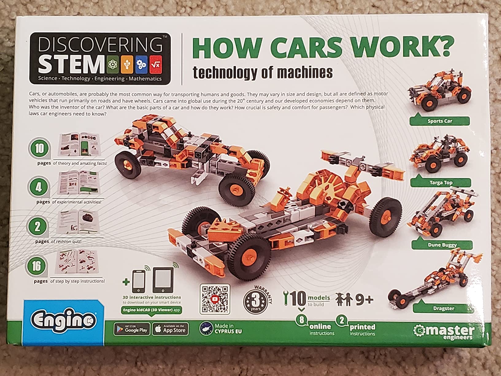 Engino Discovering STEM How Cars Work set constructie 10 masinute