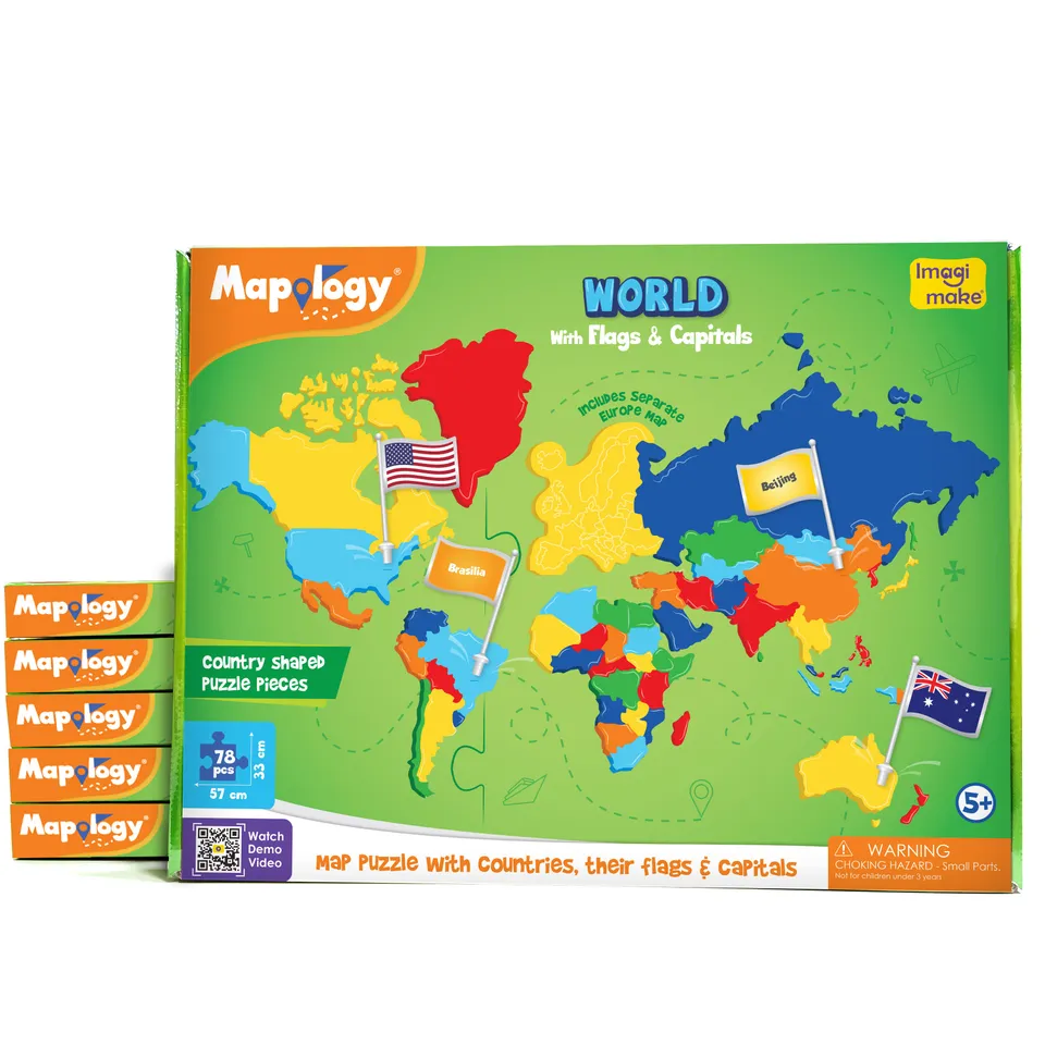 Imagimake Mapology World puzzle harta lumii set 6 bucati