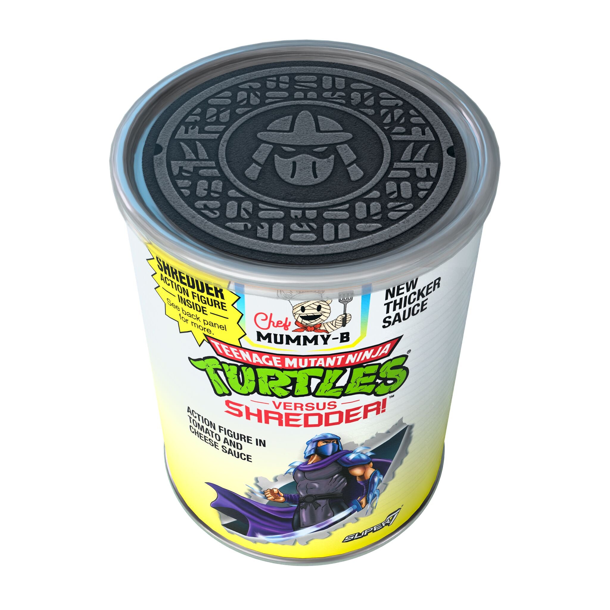 Super7 TMNT Shredder Pasta Can figurina 9.5 cm SDCC