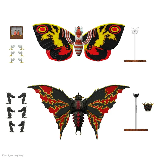 Super7 Toho ULTIMATES Mothra Battra set 2 figurine