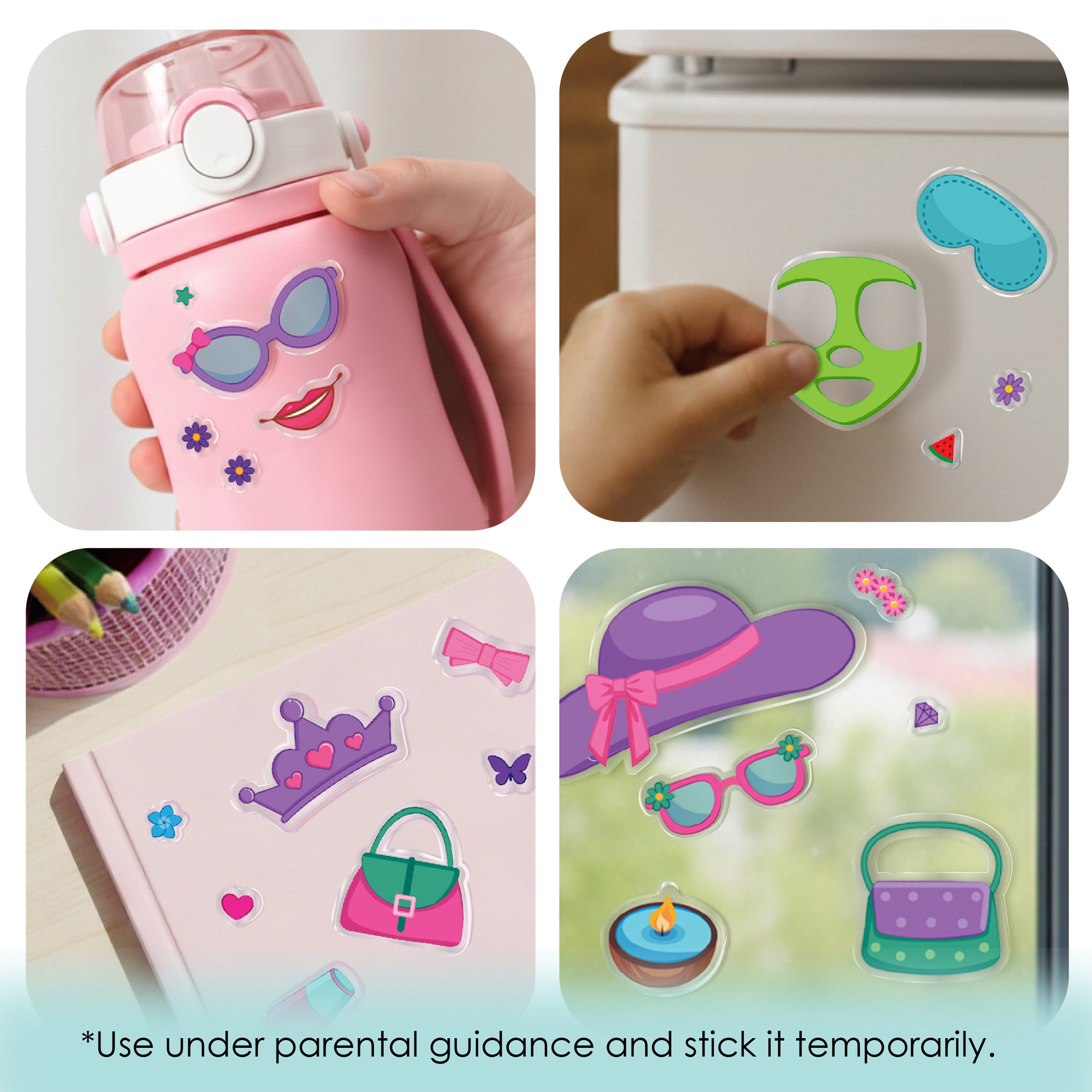 Imagimake Sticker Fun Hair Make Up stickere reutilizabile