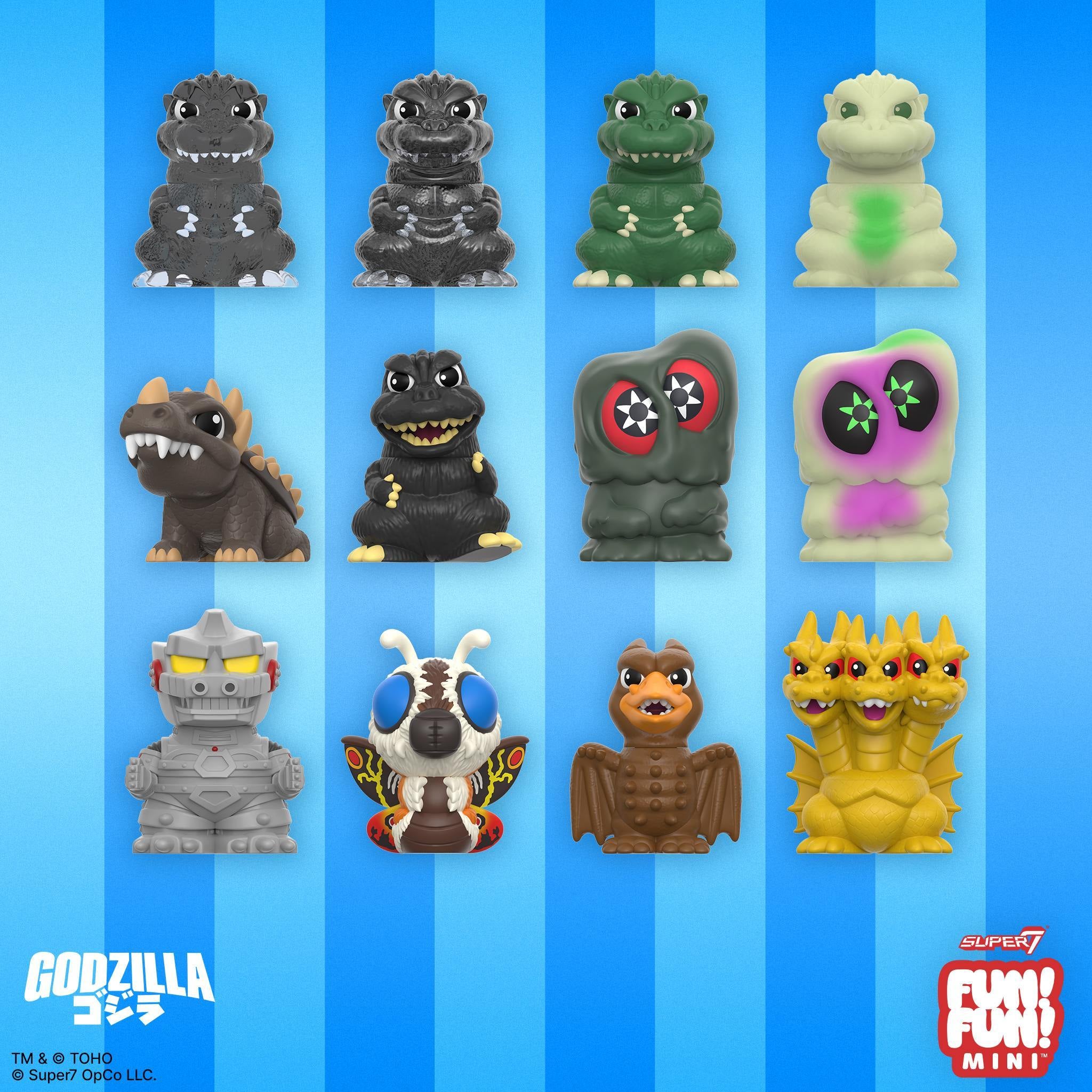 Super7 Toho FUN FUN MINI Godzilla figurine blind box set 9 buc