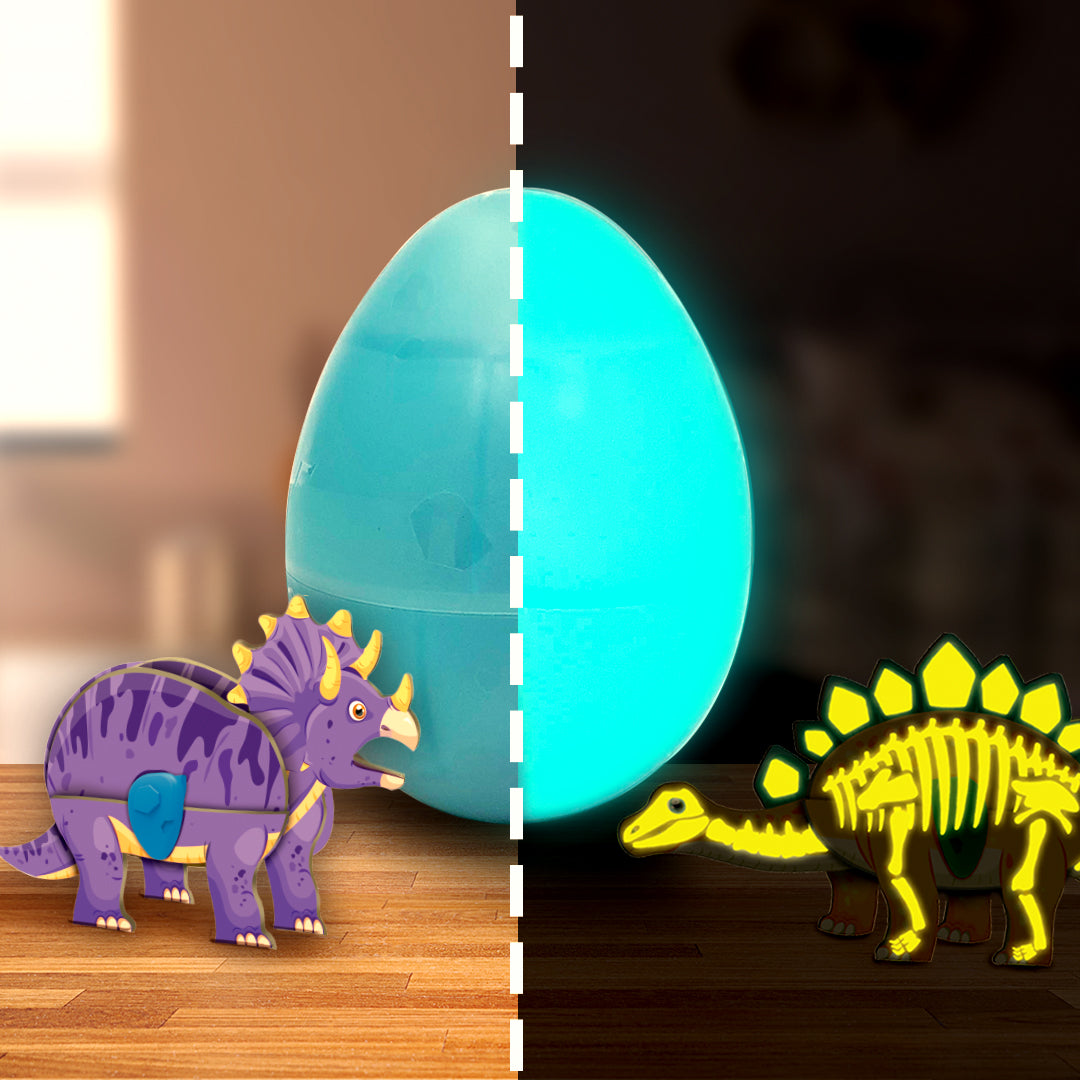 Imagimake Dino & Egg Blue jucărie fosforescentă 7+ ani