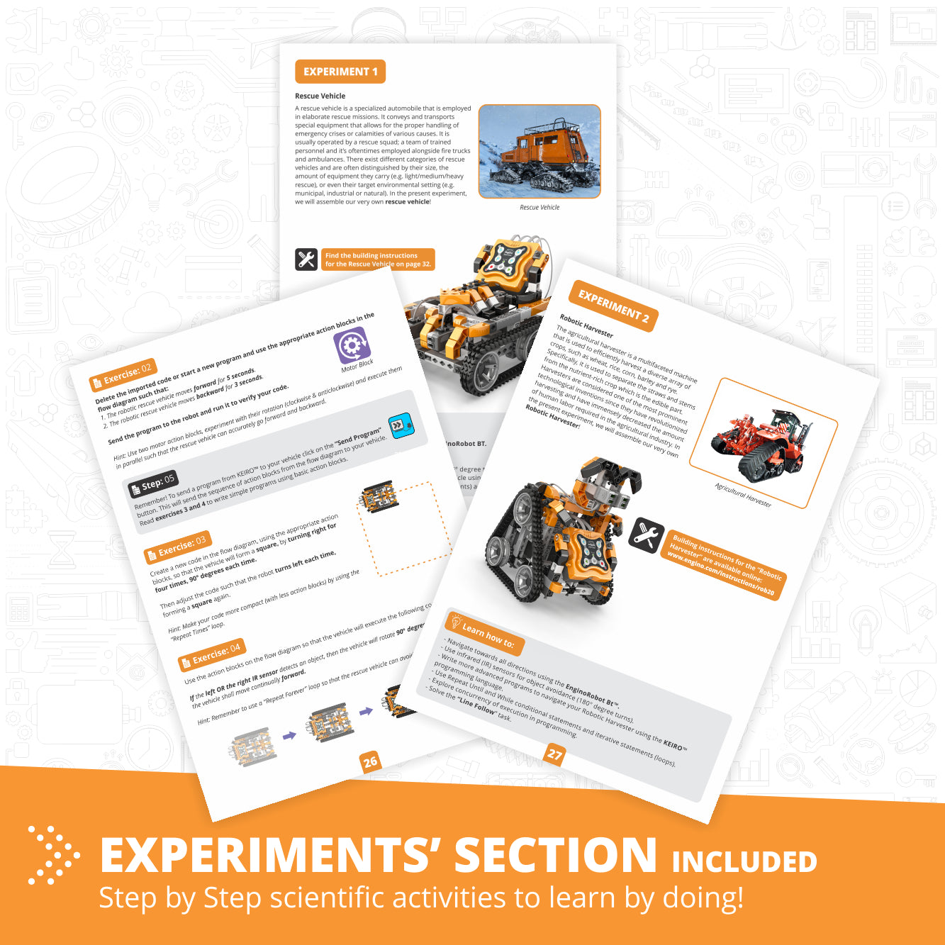 Engino Coding Lab ERP MINI kit robotica 2 modele 9+ ani