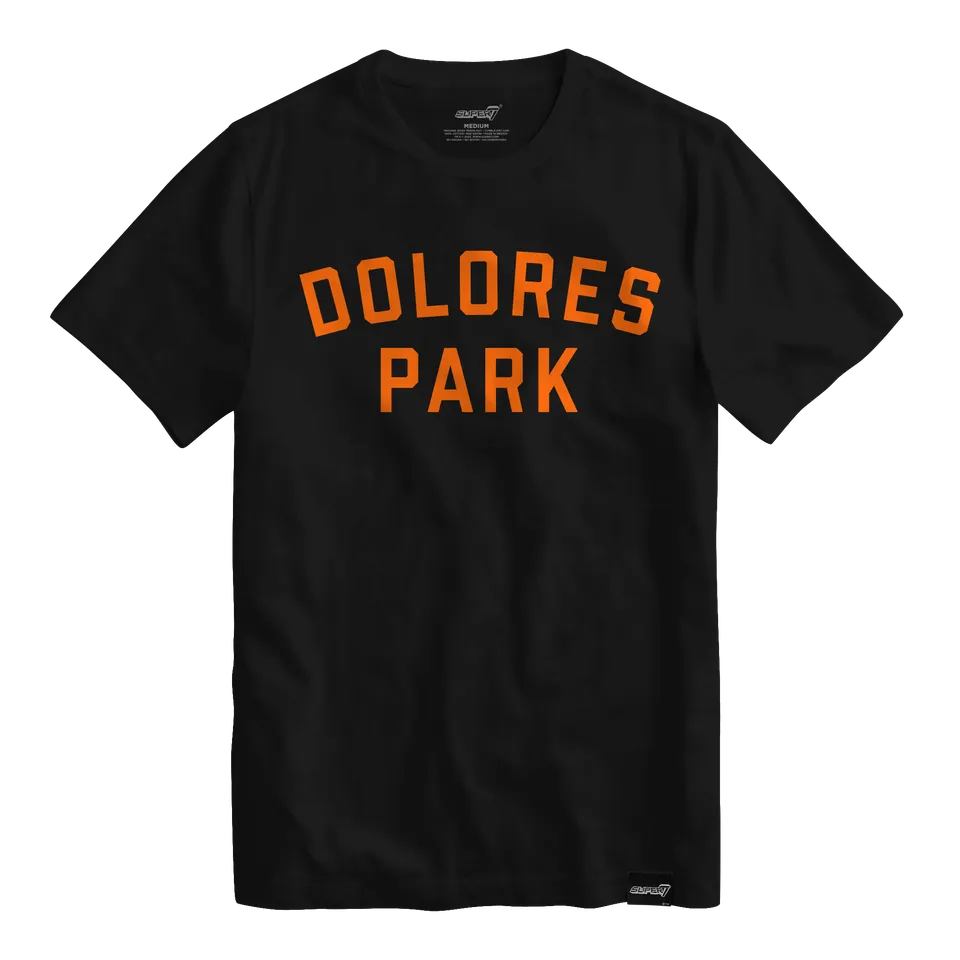 Super7 Dolores Park tricou negru portocaliu bumbac