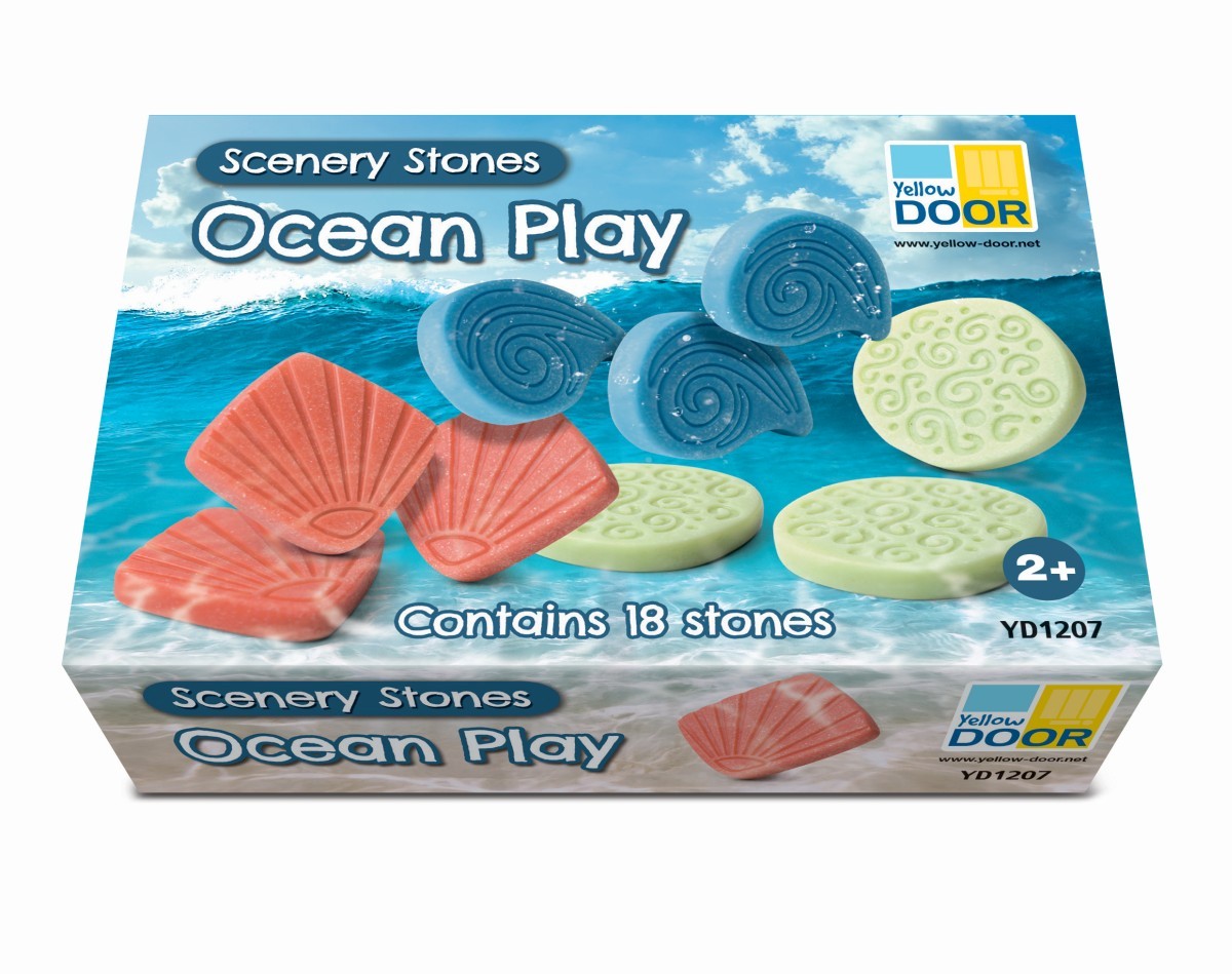 Yellow Door Scenery Stones Ocean Play pietre 18 buc