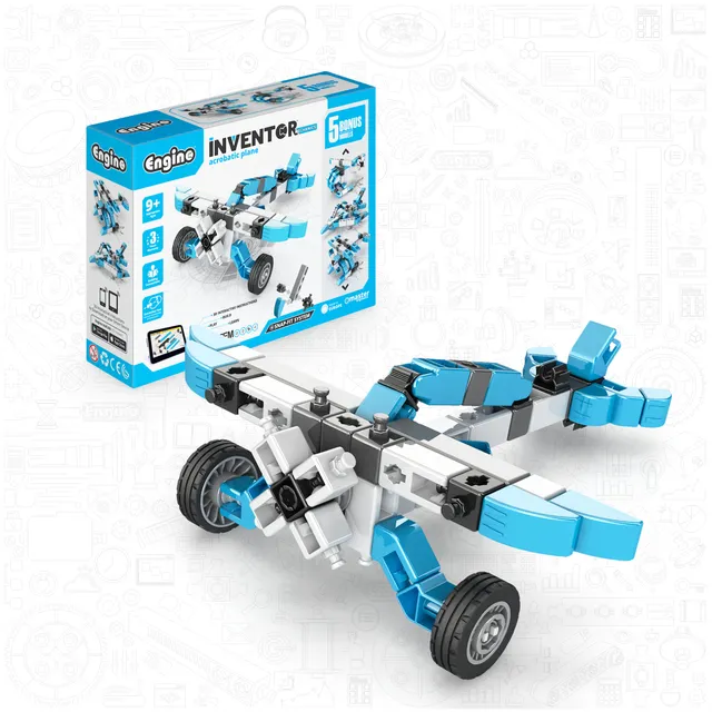 Engino Inventor Mechanics Acrobatic Plane set 5 modele 9+ ani